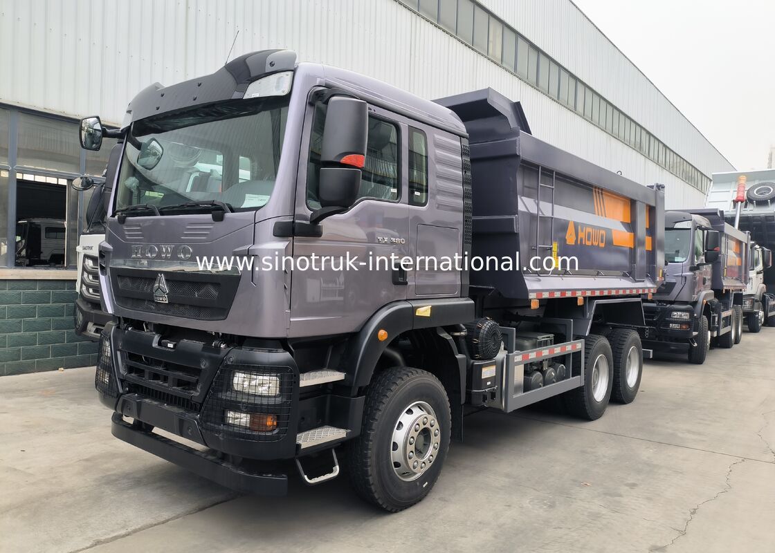 SINOTRUK Carregador de carga pesada TX Dump Truck Tipper com motor de 380 HP, capacidade de carga de 30-40 toneladas e tipo de levantamento médio