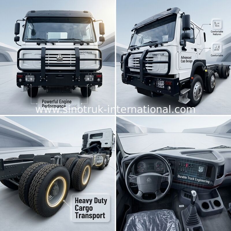 Caminhão de carga Sinotruk HOWO 8X4 400cv 12 rodas Cabine Face Fantasma