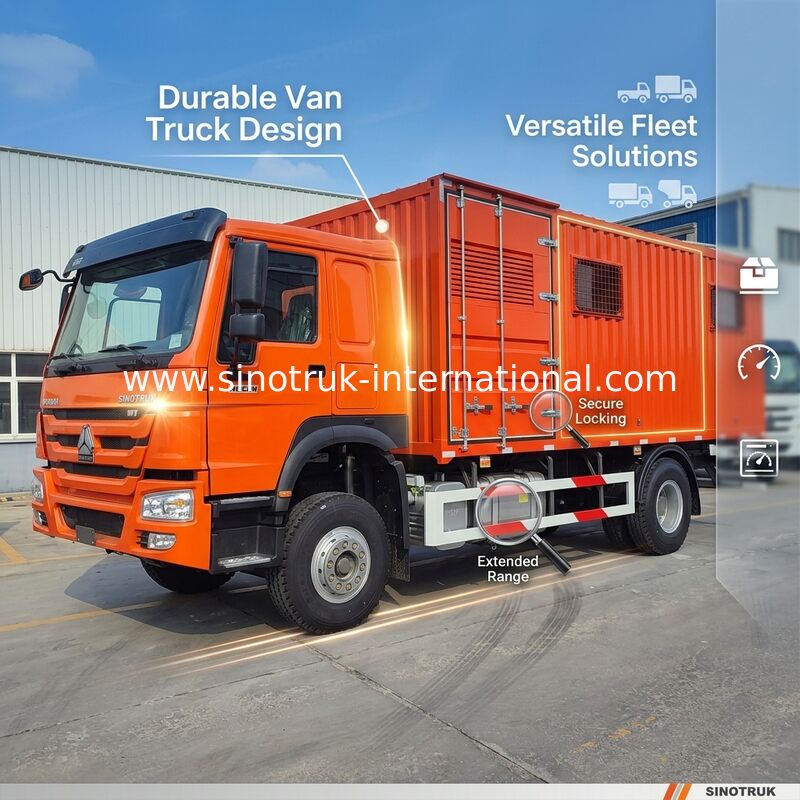 Potência versátil: Descubra a durabilidade superior e o design econômico do HOWO 4x2 Van Truck