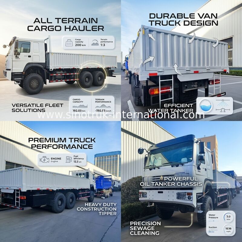 Desbloqueie o poder e a versatilidade de todos os conquistadores Branco HOWO 6x6 400HP Off - Road Cargo Truck