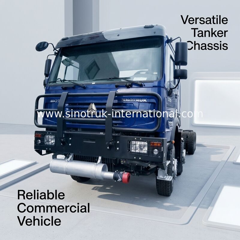 SINOTRUK HOWO Caminhão-tanque de petróleo Chassis 400HP 8X4 LHD 50 toneladas 40CBM
