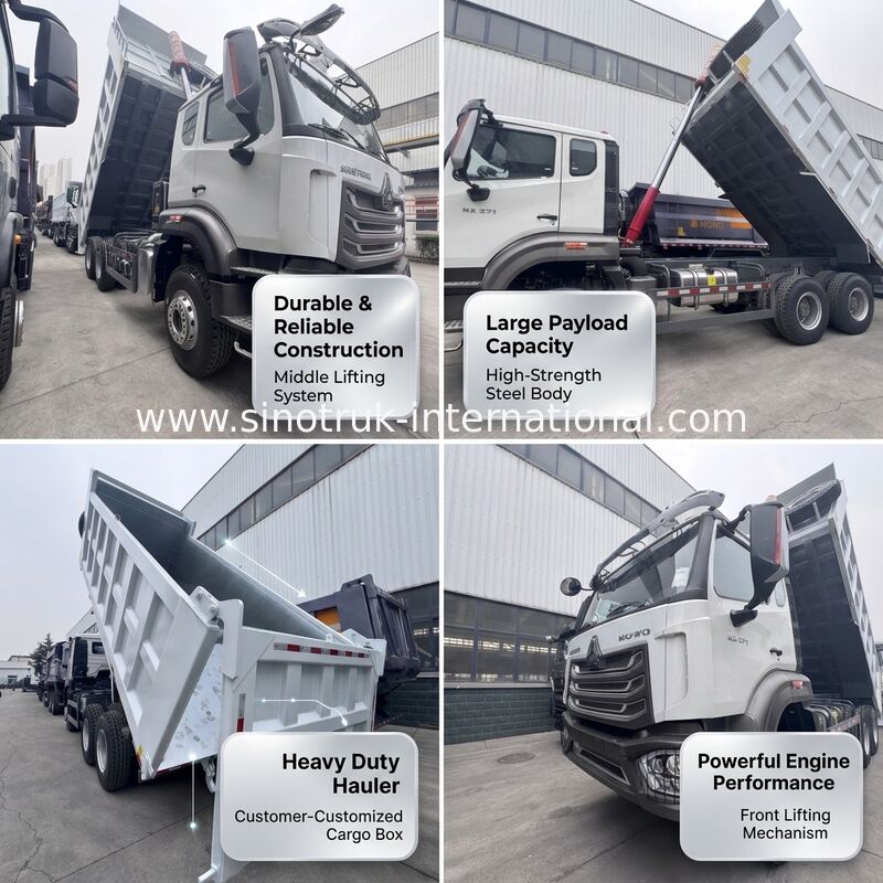 Caminhão Basculante SINOTRUK HOHAN Novo Howo 19-20CBM Personalizado pelo Cliente Levantamento Frontal 6 × 4 LHD Caixa de Carga