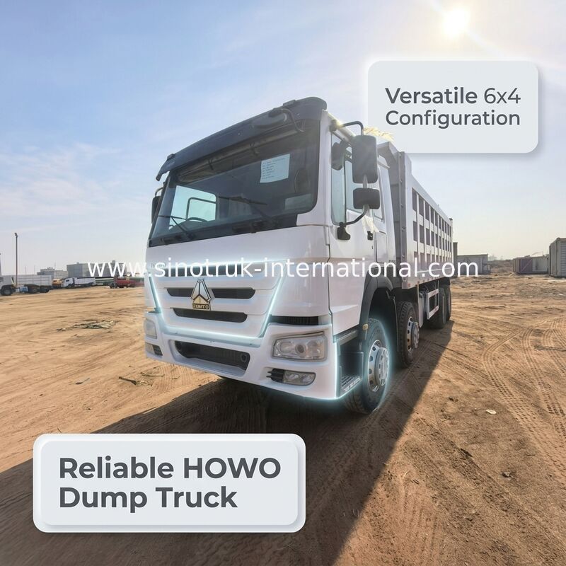 Caminhão de descarga de cargas pesadas com capacidade de carga de 40-50 toneladas, motor diesel de 375 cavalos e comprimento de caixa de carga de 7300 mm