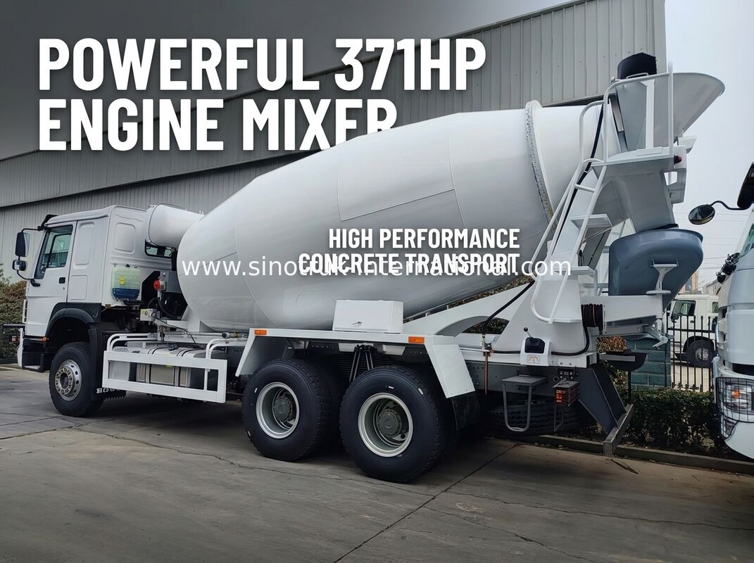 Caminhão Misturador de Concreto 6x4 371HP 12CBM com Alta Eficiência e Potência Forte para Construção Pesada