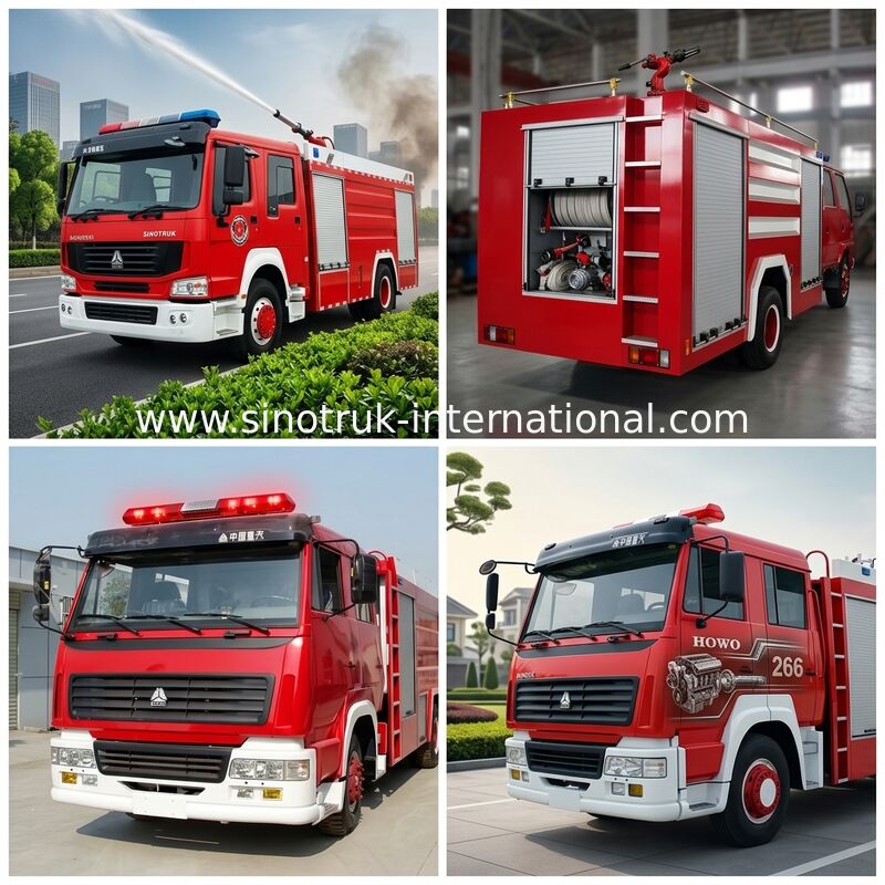 Caminhão SINOTRUK HOWO 8-12CBM 266HP da luta contra o incêndio para o controle de fogo ou polvilhar