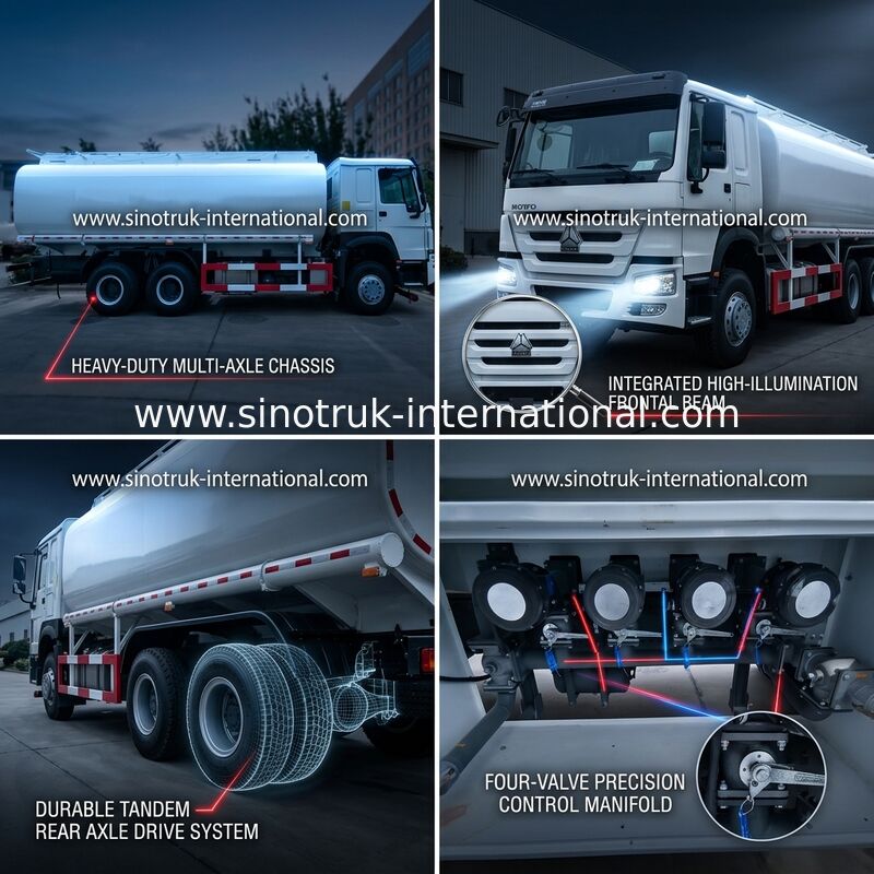 Caminhão de tanque 400HP do óleo das rodas de HOWO 6×4 10 20CBM para o transporte