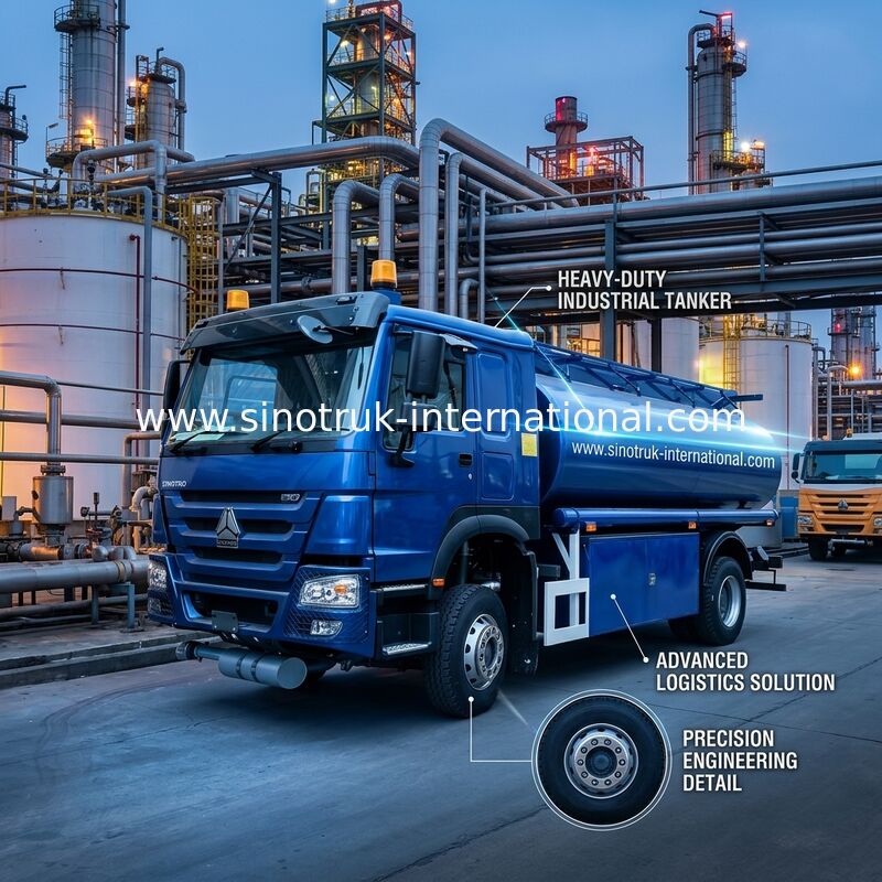 Caminhão-tanque de óleo de 300 cv com capacidade de 10CBM e chassi SINOTRUK para transporte eficiente de petróleo