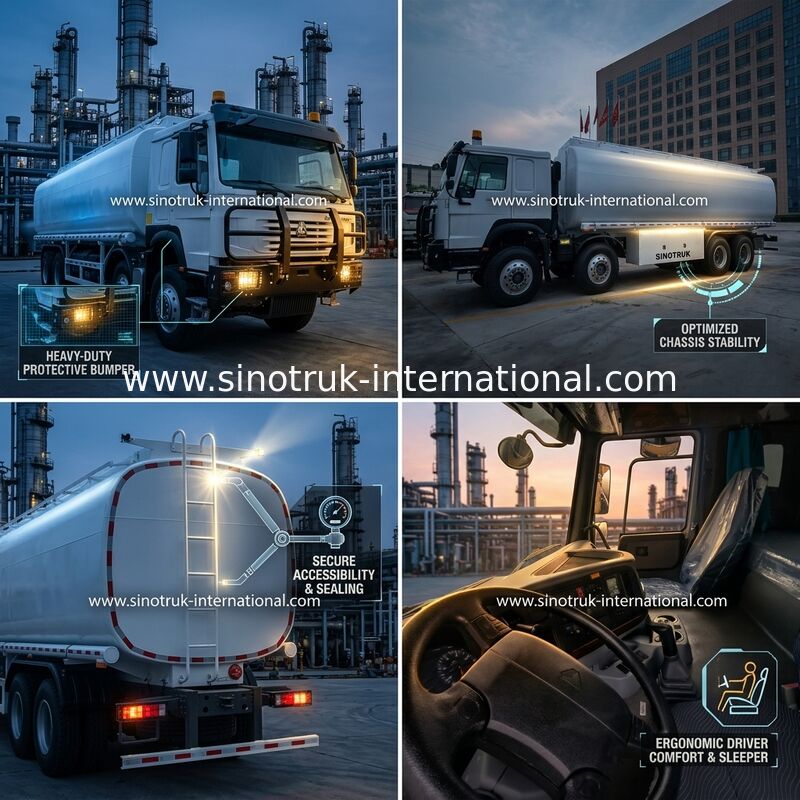 400hp de potência do motor camião de transporte de óleo A solução perfeita para a entrega segura de óleo