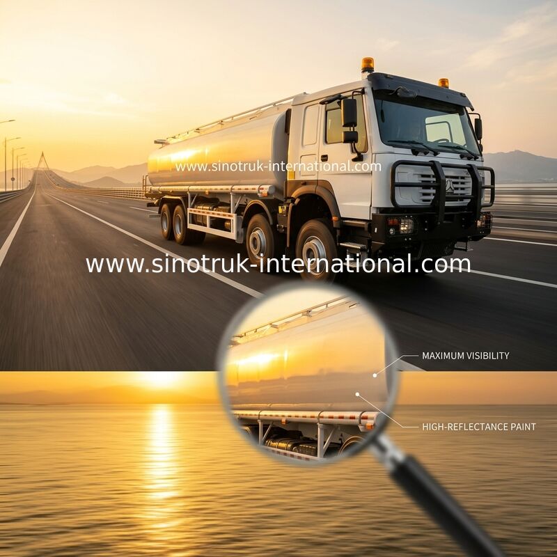 SINOTRUK HOWO Vermelho 371HP 8×4 12 rodas Carrinho de tanque de óleo de alta capacidade 30CBM