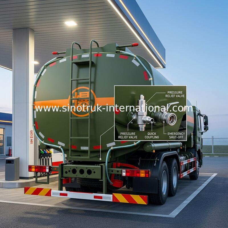 Computador do caminhão de petroleiro do combustível de óleo de SINOTRUK 30CBM que reabastece o petroleiro de óleo móvel dos caminhões de combustível