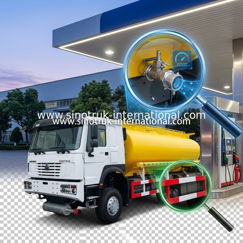 SINOTRUK HOWO 25CBM Caminhão-tanque de óleo 10 rodas 400hp 6 × 6 compartimentos múltiplos