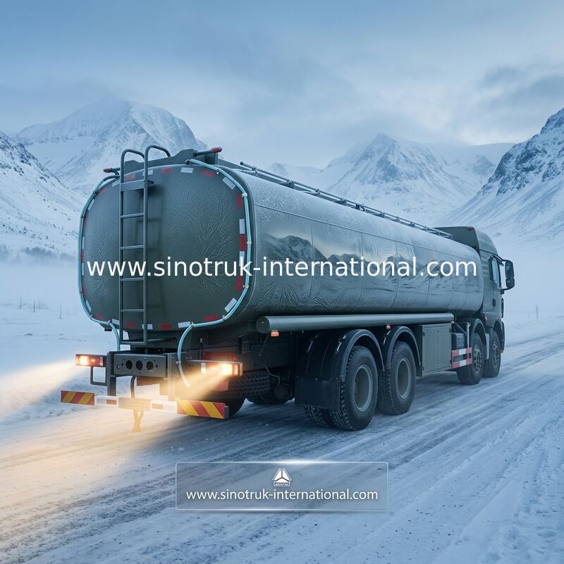 Caminhão de petroleiro estável SINOTRUK do combustível HOWO 30 - 40 toneladas para o transporte 8X4 RHD do óleo