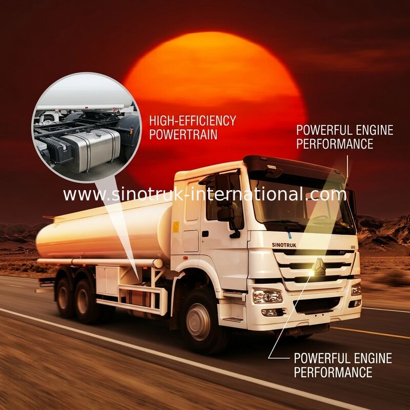 Caminhão de depósito de gasolina de SINOTRUK HOWO 20 toneladas, caminhões de combustível móveis de 6X4 LHD Euro2 290HP