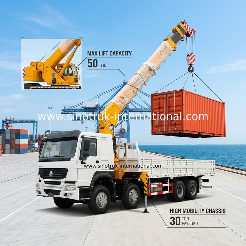 12 toneladas de caminhão de HIAB montaram o guindaste telescópico 6X4 do crescimento para o salvamento da alta altitude