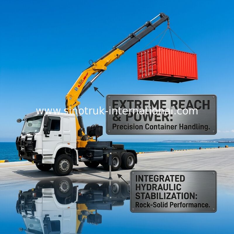 O caminhão do trator de SINOTRUK montou 12 toneladas hidráulicas do guindaste 6X4 LHD 336HP XCMG Crane