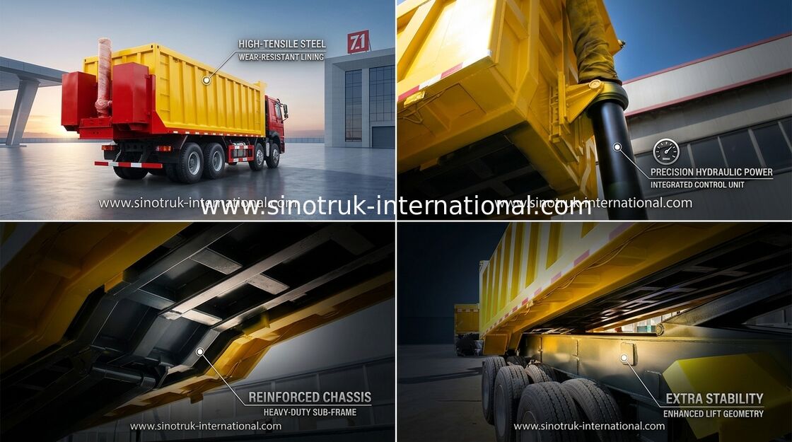 De SINOTRUCK HOWO do descarregador do caminhão basculante caminhão de reboque 25-45CBM semi com certificação da BV