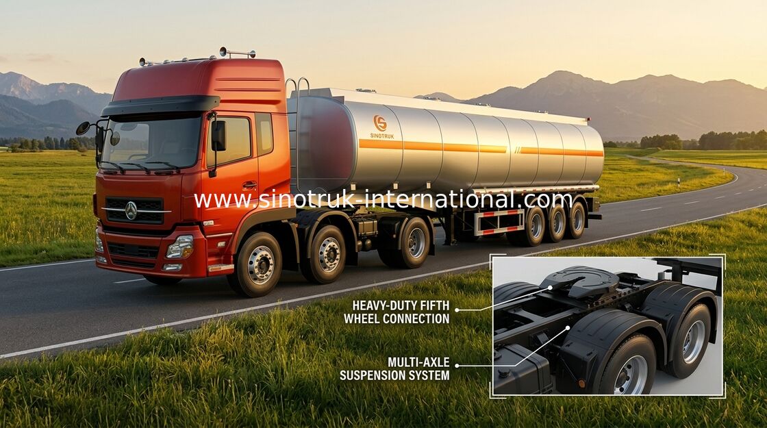Baixo caminhão de reboque do rei Pin do consumo de combustível 45-60 CBM #90 semi/caminhão do fuel-óleo