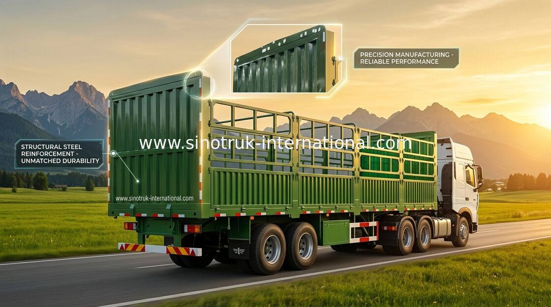 Do leito eixos 30-60Tons 13m do caminhão de reboque 3 semi para o recipiente de carregamento
