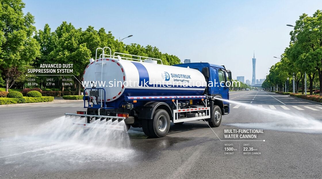 SINOTRUK HOWO Caminhão-tanque de água 4x2 RHD 300HP 10CBM para transporte de água durável