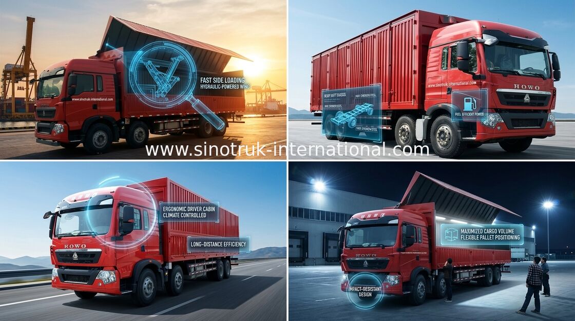 SINOTRUK HOWO T5G Asa Van Carga Caminhão 8X4 12 roda o motor Euro4 336HP do HOMEM de LHD