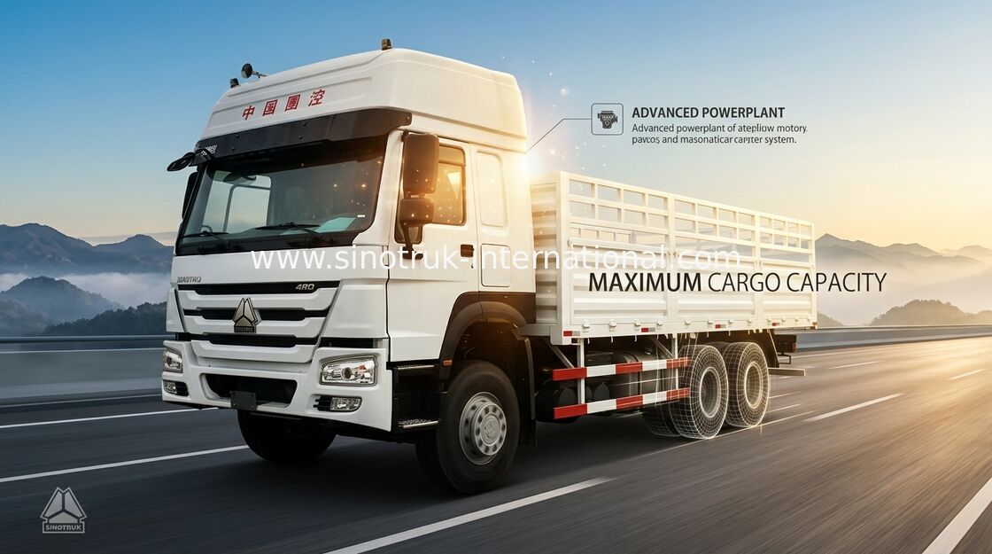 Veículos de carga econômicos leves dos bens HOWO 25 toneladas de beliche de 10Wheels LHD 290 HP dois