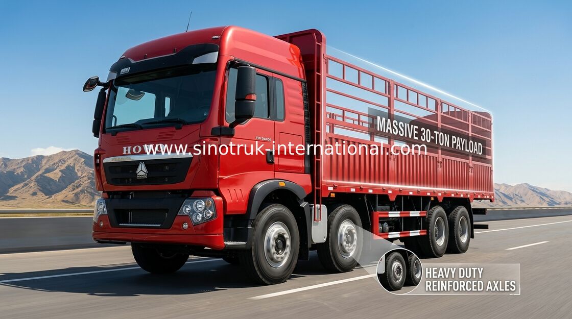 Tipo caminhão SINOTRUK HOWO 8X4 LHD Euro2 336HP do armazém da estaca da carga