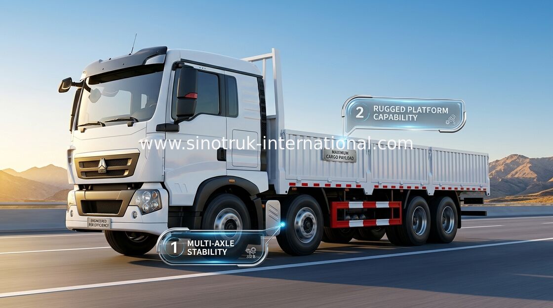 Caminhão da carga de SINOTRUK HOWO 25 toneladas de 6X2 LHD Euro2 290HP para as logísticas ZZ1257M56C7C1A