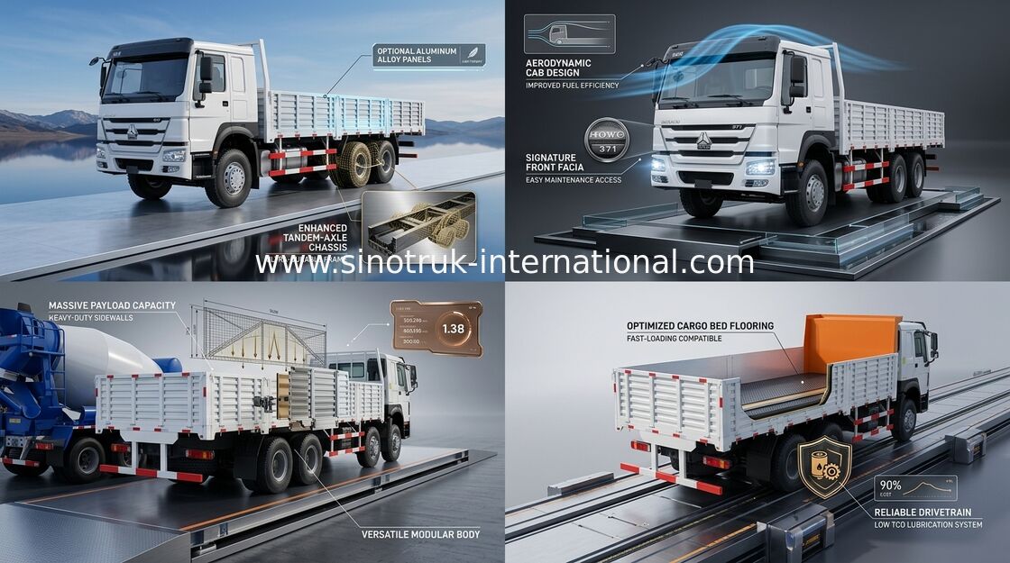 caminhão da carga de 8X4 RHD toneladas de alta segurança 336HP de 30 - 60 Euros 2 para a indústria logística