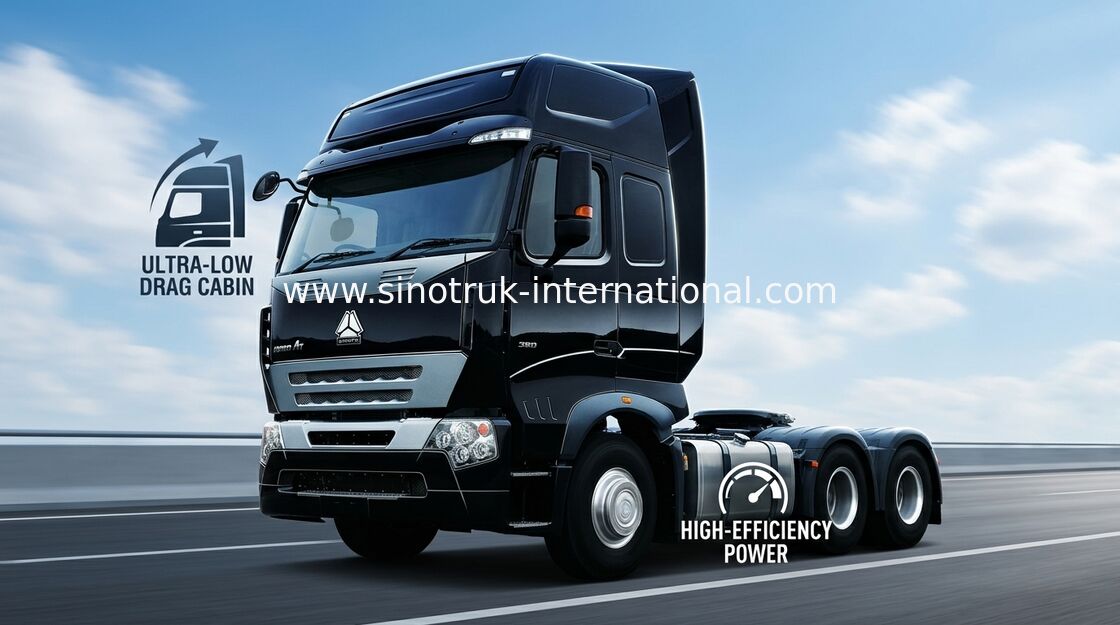 O Euro 2 do caminhão LHD 6X4 do trator A7 371 HP com poder ajudou à direcção hidráulica