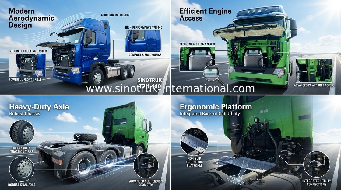 Motor internacional 440 HP do HOMEM do trator T7H do caminhão principal - Euro 4 do motor LHD 6X4