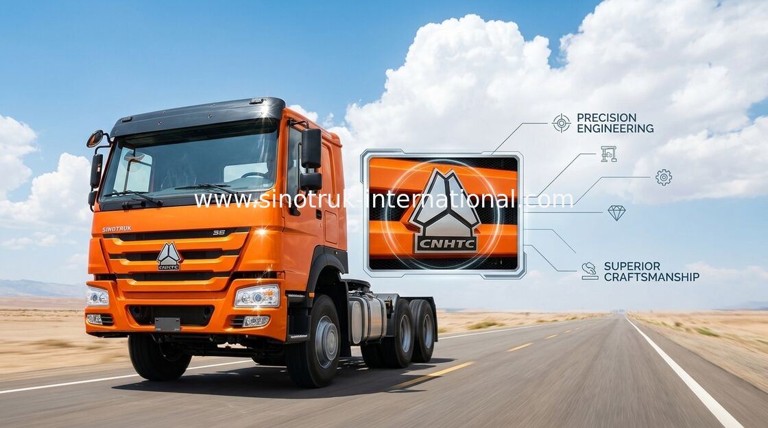 O caminhão alaranjado RHD 10 do trator do reboque de SINOTRUK HOWO roda 371 HP ZZ4257S3241W