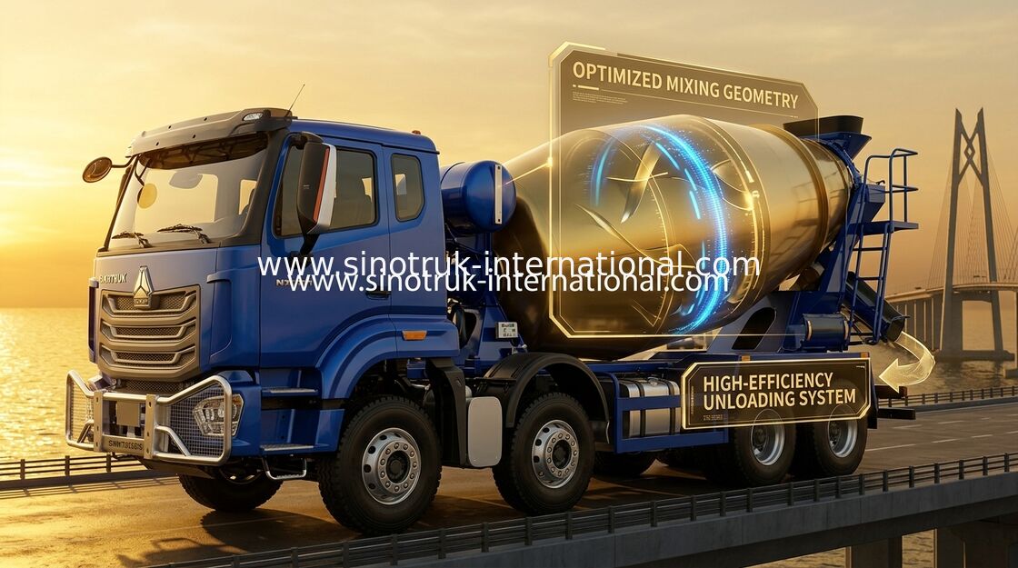 SINOTRUK HOWO NX 371HP 8*4 12 rodas caminhão de mistura de concreto, mistura de concreto, caminhão de mistura de cimento
