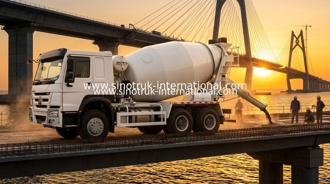 Caminhão alto LHD 6×4 10wheels do misturador do consumo de combustível HOWO dos cavalos-força 400HP baixo