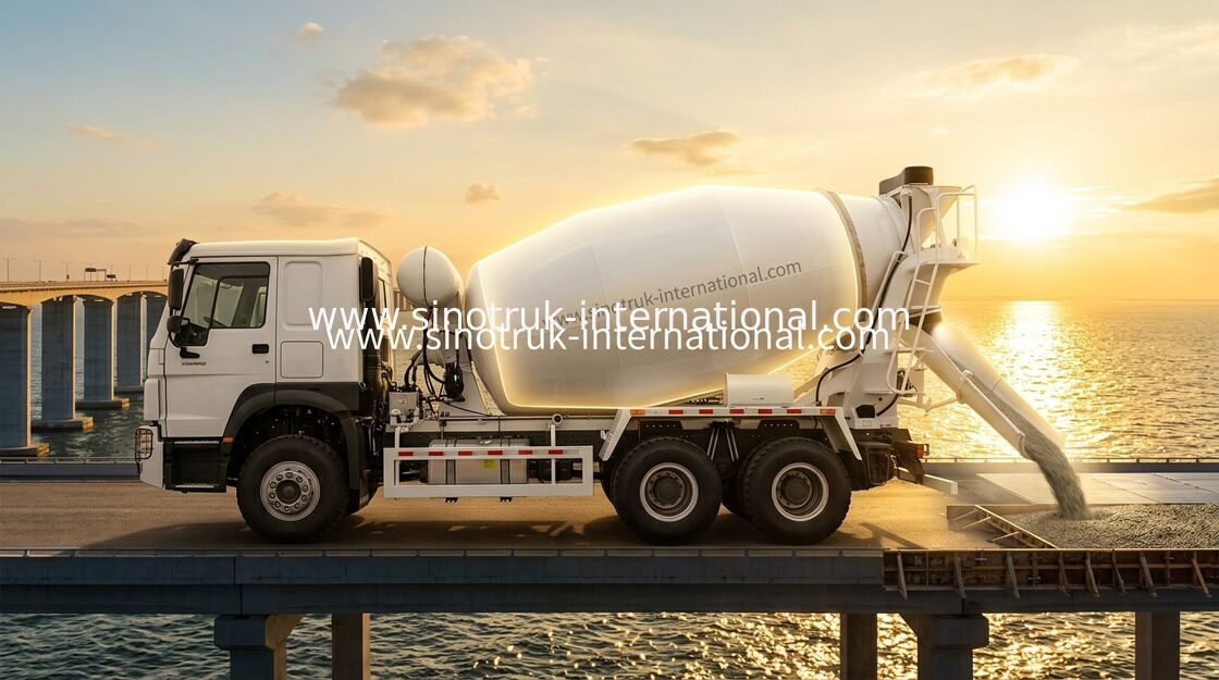 SINOTRUK HOWO 6×4 10 rodas caminhão de mistura de betão 400 HP alta eficiência LHD