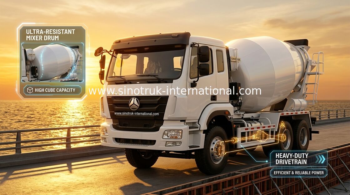 Caminhão Euro2 290HP 6X4 ZZ5255GJBM3846B1 da bomba do misturador concreto de SINOTRUK HOHAN