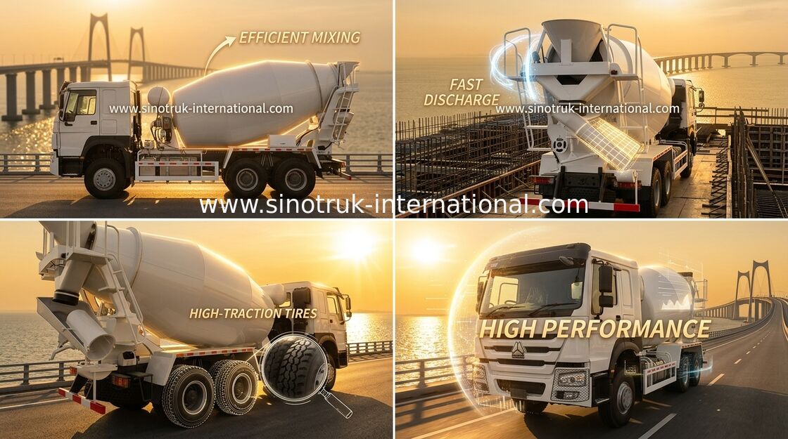 Caminhão de 10-20CBM 6 x 4 do misturador concreto de Sinotruk Howo construção 340Hp do Euro 2