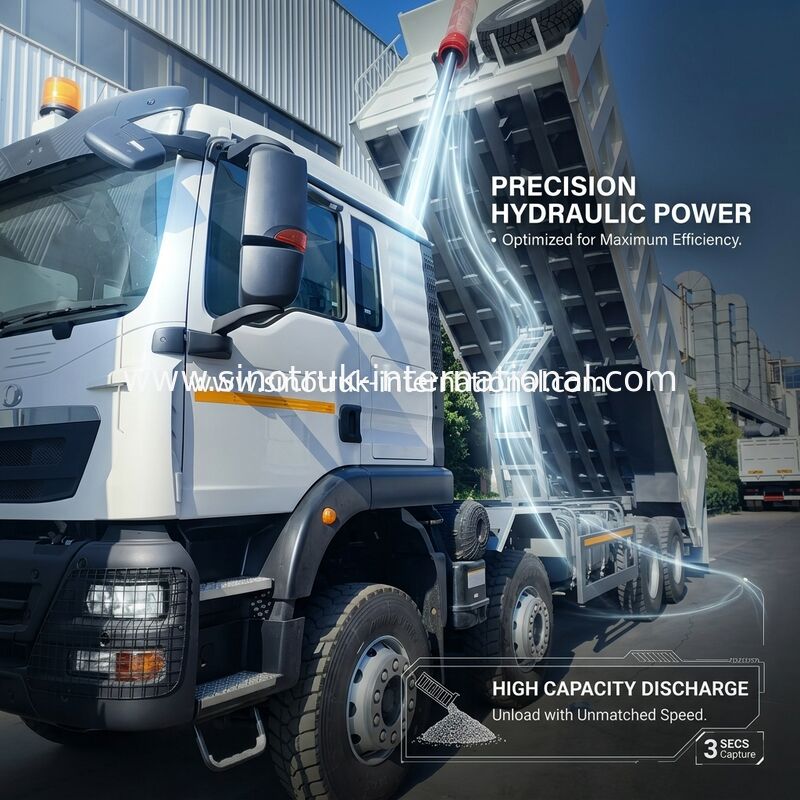 26.91CBM Potente HOWO TX 8x4 Carrinho de Despejo com 12.00R20 Roda