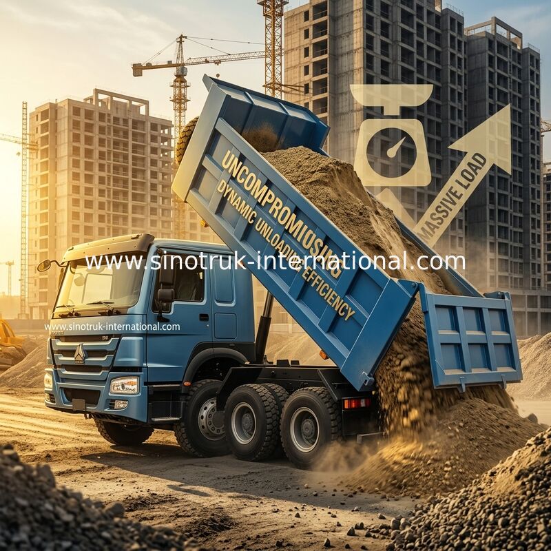 Cautivador Blue HOWO 8×4 380HP 26.91CBM camião de lixo onde a potência encontra a precisão em cada carga!