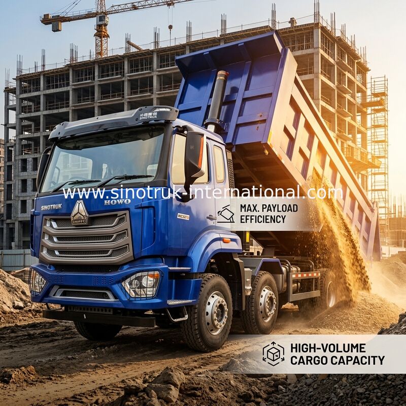 HW19710 Transmissão HOWO NX camião de descarga para trabalhos de mineração e construção