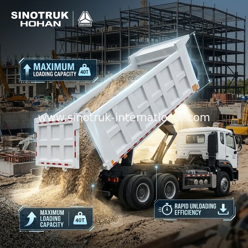SINOTRUK HOWO 400 HP camião de descarga para construção N7 Militar luz de alerta para pára-choques