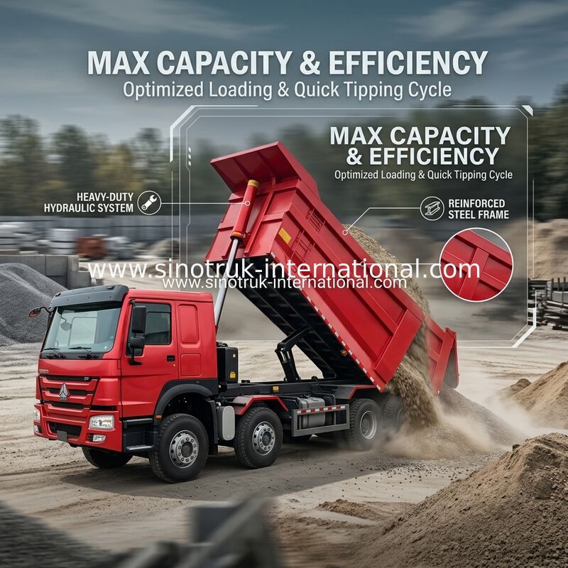 Caminhão de descarga de descarga SINOTRUK HOWO A7 8X4 para construção ZZ3317V3567B1