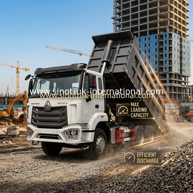 SINOTRUK HOHAN Howo Tipper Dump Truck Chassis Weichai Motor 6 × 4 LHD ZZ3257V384JB1 Modelo