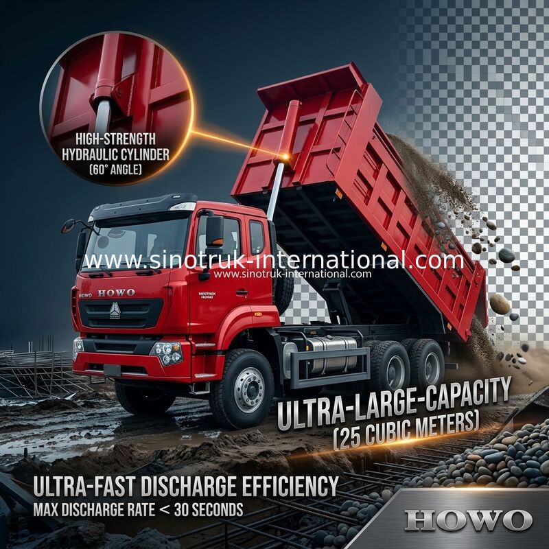 SINOTRUK HOHAN Novo Howo 6X4 RHD 10 rodas com lona reforçada porta traseira dura transporte eficiente