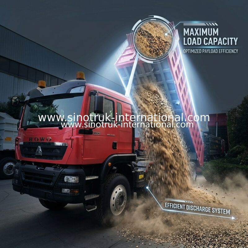 8 × 4 Lhd 12 rodas Sinotruk Tipper 400 hp Euro 2