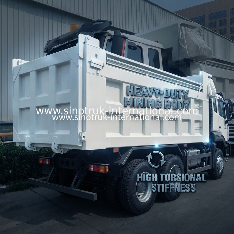 Carrinho de descarregamento Sinotruk Novo 6 × 4 Nx 20CBM Branco com lonas automáticas