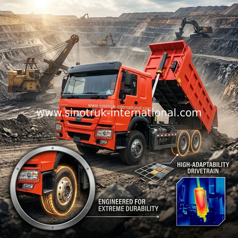 Sinotruk Howo Tipper Dump Truck Weichai 380Hp 10 Rodas 6 × 4 Lhd 20CBM