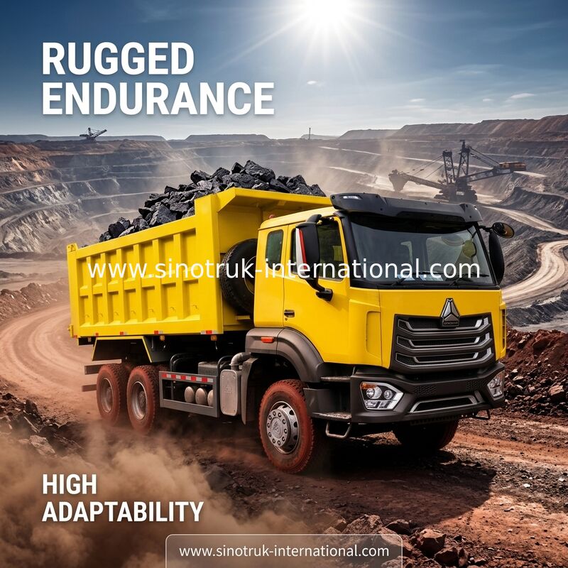 Sinotruk Dump Truck NX 6 × 4 10 Rodas Weichai 380Hp Big Tray