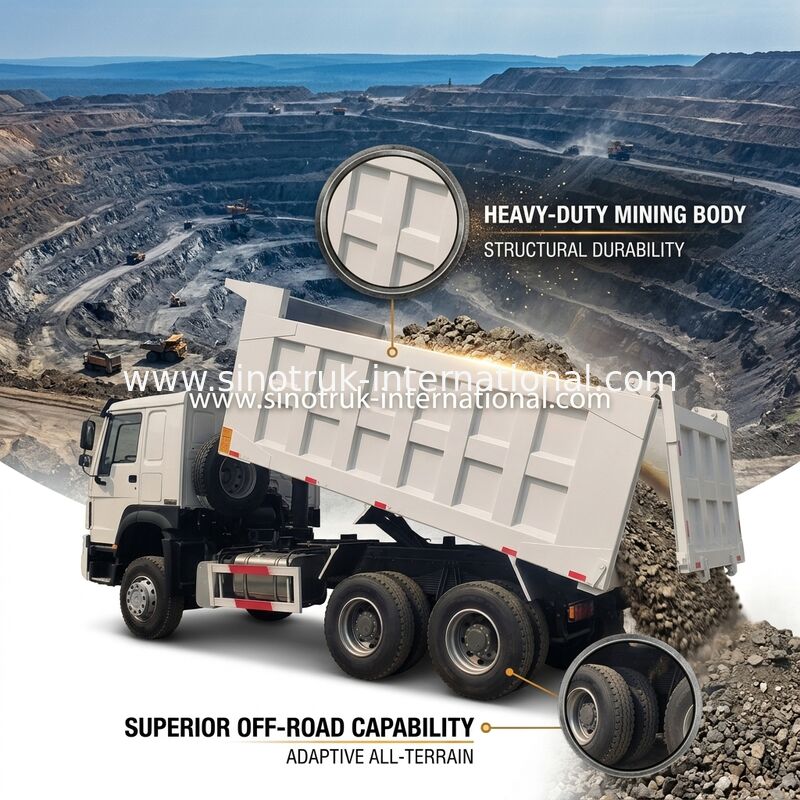 Sinotruk Howo Usados camiões de descarga 371hp ou 375hp 6 × 4 Renovação