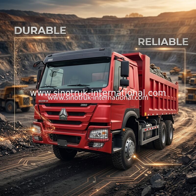 SINOTRUCK Howo Tipper Dump Truck 380Hp 6 × 4 20CBM Caixa 10 rodas Ferro de angular de esmagamento