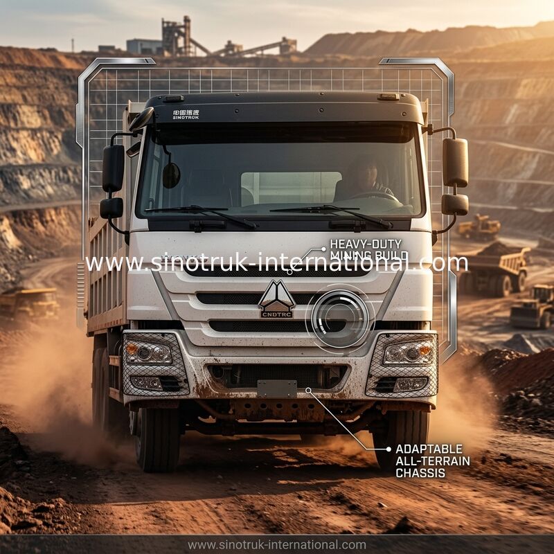 Branco LHD 10Wheels de SINOTRUK HOWO Tipper Dump Truck 6×4 400HP 20CBM